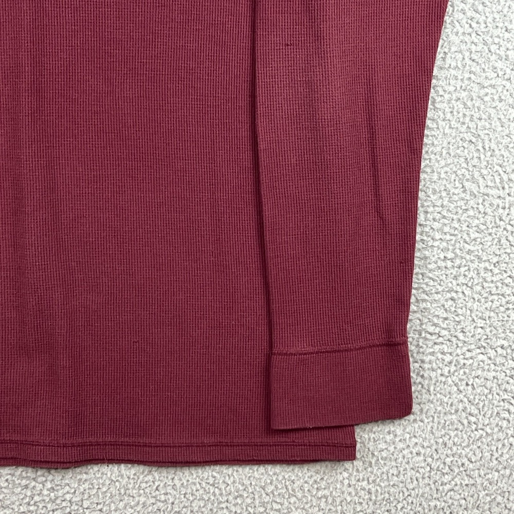 Mack Weldon Thermal Henley‎ Shirt Mens XXL Red Long Sleeve Wool Blend Casual - Picture 3 of 13